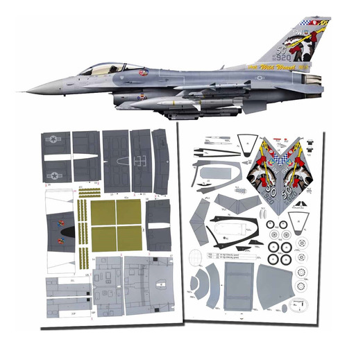 F-16 Cj Block 30 50 Años 1.33 Papercraft