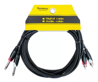 Cable 2 Plug Rca A 2 Plug Mono 3.6mm 3m Bjj208-3m Soundking