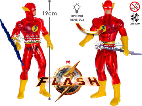Figura The Flash Juguete C/ Luz Articulado Batman Superman