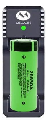 Cargador Batería 1 Slot + Pila 26650 3.7v 10000mah Sin Teton