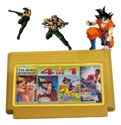 Jogo Super 4 Em 1 Nintendinho 60 Pinos - Contra, Dragon Ball