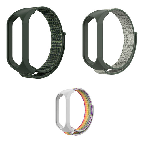 3pcs Banda De Reloj De Material De Nylon Para Xiaomi Mi5/6/7