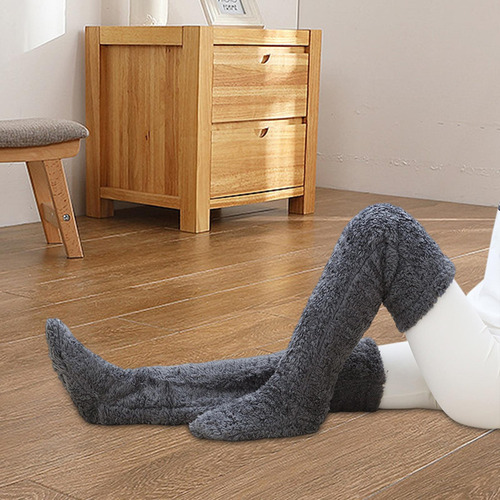 - Calentadores De Piernas De Felpa Legging Medias Calcetines