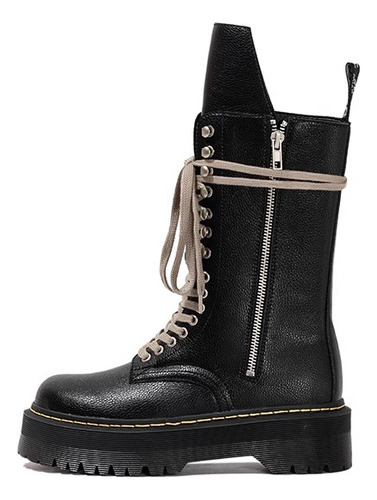 Botas Mid-martin De Piel Suave Negras Para Mujer 2024