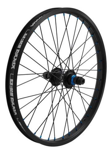 Rin Alum.trasero 20  Armado Bmx (infinity) Negro, Niple Azul