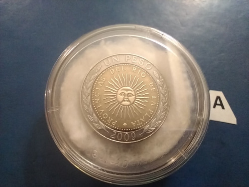 1 Un Peso Moneda Año 2009 Con Caja Argentina Sin Circular 