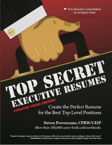 Libro: Top Secret Executive Resumes: Updated Third Edition