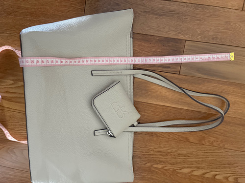 Cartera Parfois Beige Grande Con Monedero Usado Muy Bueno Beige Lisa Níquel Beige (Usado)