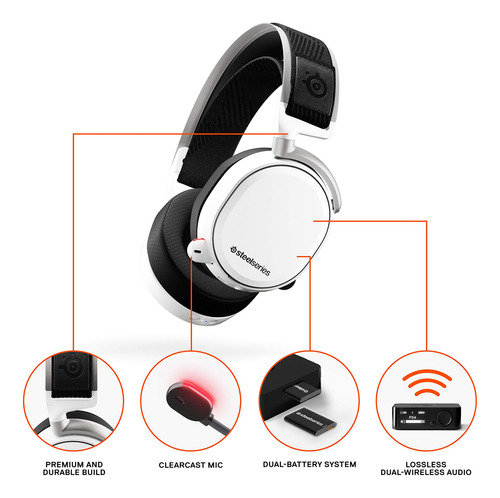 Auriculares Para Juegos Steelseries Arctis Pro Wireless Whit