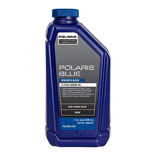 Polaris Snowmobile Blue Synthetic Blend 2-cycle Oil, 2-strok