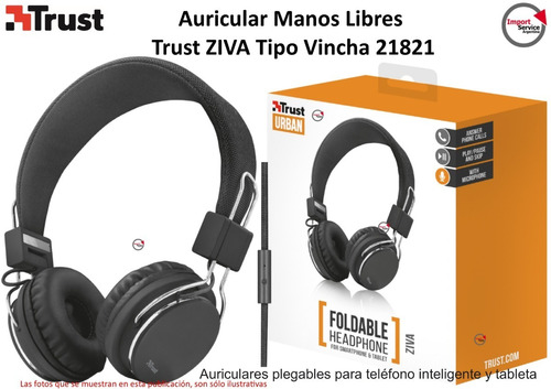 Auricular Manos Libres  Trust Ziva Tipo Vincha 21821