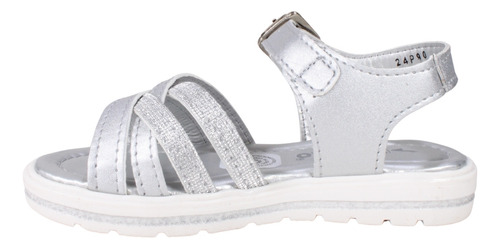 Huarache Sandalia Blasito Niña Plata Hebilla