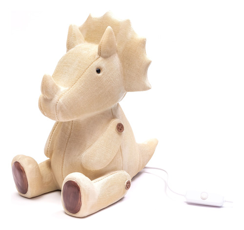 Lámpara Velador Luz De Noche Infantil Usb Dinosaurio Rino