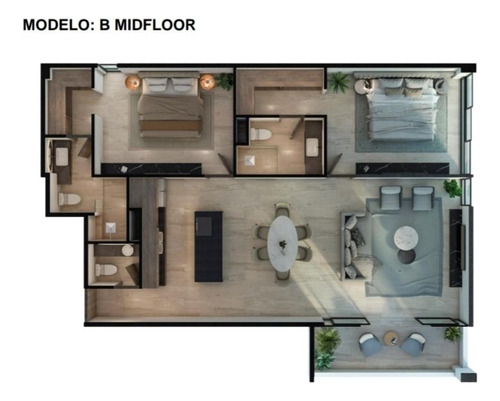 Departamento En Centro Temozon Norte Con Área De Construcción Como De Una Casa.