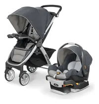 Comprar Carriola de paseo travel system Chicco Bravo Trío travel system nottingham con chasis color plateado