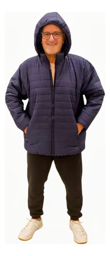 Campera De Hombre Inflable Forrada Con Polar Talles Grandes