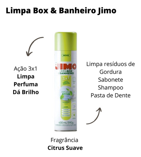Kit 3 Jimo Limpa Box Limpa Banheiro Metal Louças Azulejos