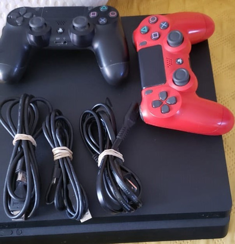 Ps4 Slim 1 Tb + 2 Controles + 5 Juegos Grand Theft Auto V Negro (Usado)