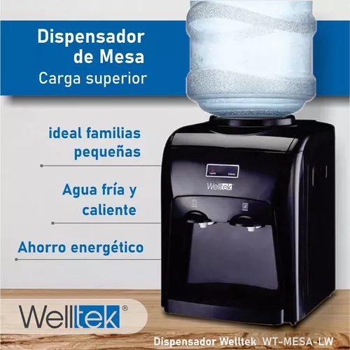 Dispensador Agua Fría Caliente Enfriador Mesa Termomagnético Color Negro