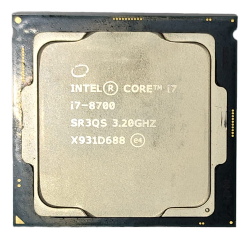 Procesador Core I7 8700 3,2 Ghz/12 Mb 