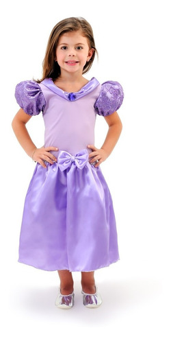 Vestido Fantasia Infantil Princesa Sofia Luxo Menina Linda