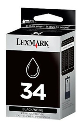 Cartucho De Tinta Lexmark 34 Negro 18c0034