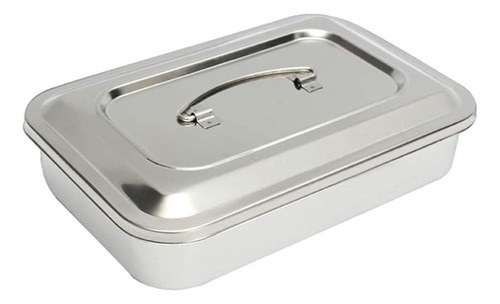 Stainless Steel Instrument Storage Tray With Lid Square Box