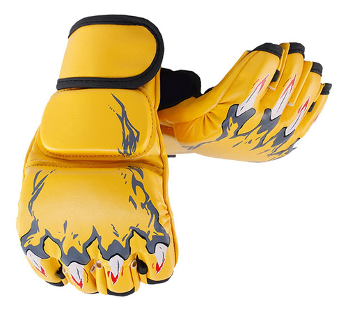 Di Luvas De Boxe De Meio Dedo, Luvas De Kickboxing Com