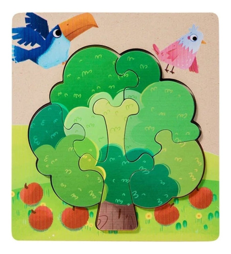 Rompecabezas 3d Pack De 6 Puzzle De Madera Para Niños