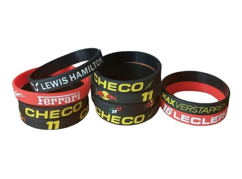 1 Pulsera Formula 1 De Goma Checo Perez Verstappen Hamilton