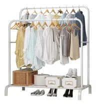 Comprar Perchero Doble Metal Organización Ropa Excelente Calidad -uh