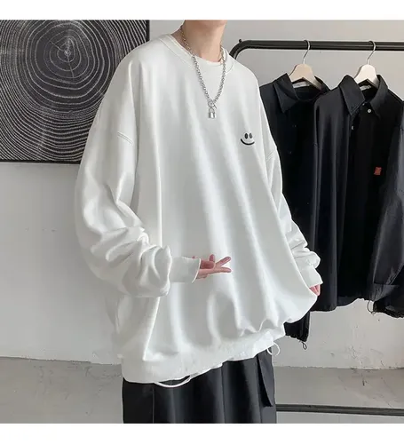 Sudadera De Estilo Coreano Para Hombre, Holgada, Con Capa Base