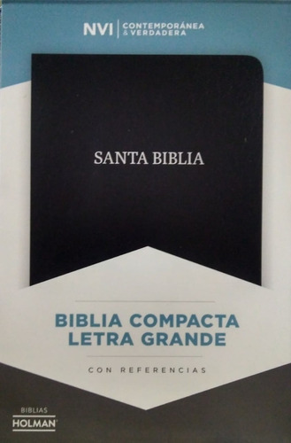 Nvi Biblia Compacta Letra Grande Negro, Piel Fabricada