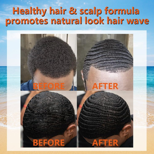 Strong Hold Natural Wave Pomade For Men , Easy Wash 360 Wave