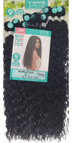 Cabelo Cacheado Orgânico Michelle Plus 320gr 9 Telas Cor 2