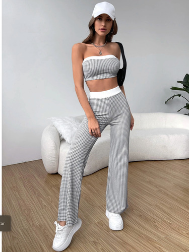 Top Bandeau Y Pantalon Shein Stock Inmediato