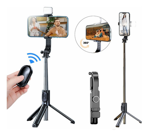 Bluetooth Selfie Stick Para Ios / Android, Con Trípode