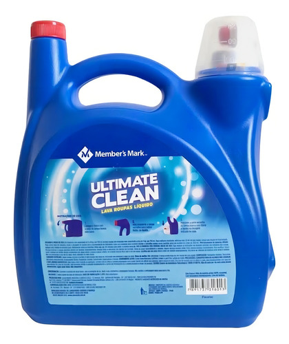 Lava Roupas Sabão Líquido Ultimate Clean Member's Mark 5 Lts