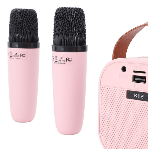 Máquina De Karaoke, Portátil, Versátil, Con Micrófono Doble