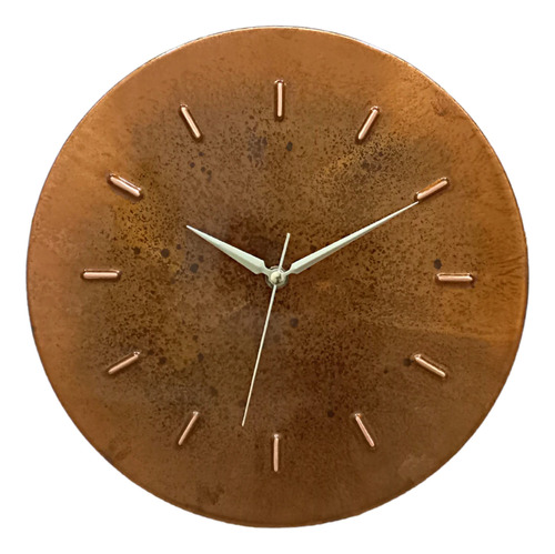 Copper Empire Reloj De Pared Pequeño De 12 Pulgadas Con Di.