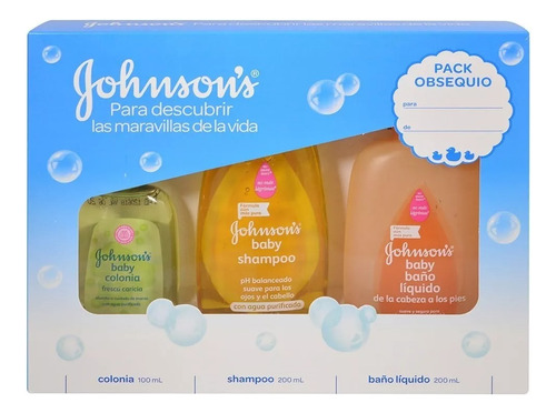 Pack Johnson's Baby® Shampoo + Colonia + Baño Líquido