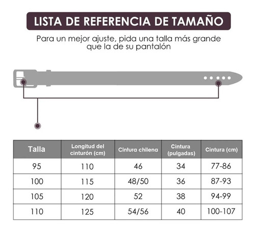 Imagen 4 de 7 de Cinturón Cuero Hombre Ajustable Alta Calidad Negro/marrón
