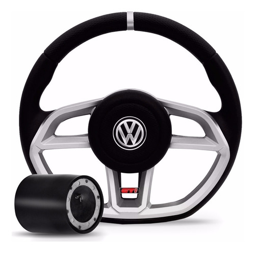 Volante Golf Gti Gol Parati Saveiro G2 G3 G4 Prata Vision