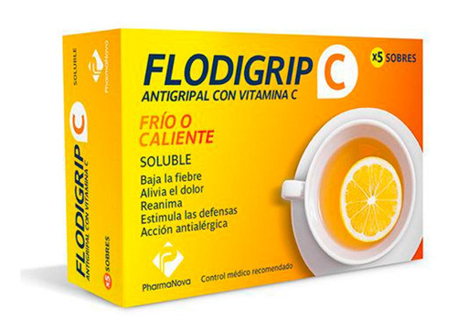 Flodigrip® C X 5 Sobres - Antigripal + Vitamina C