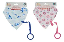 Comprar Baberos Bandana Para Bebé Con Mordillo Y Portachupete Flores