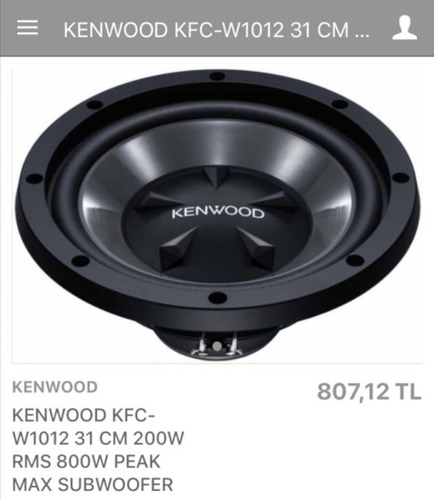 Imagen 5 de 8 de Kenwood Subwoofer W1012 - 800watts