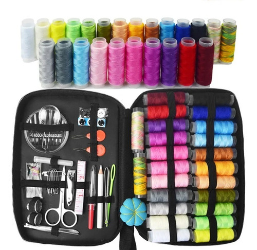 Set Costura Hilo De Coser Alfiler De Gancho Botones 98pcs   