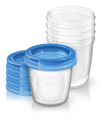 Philips Avent Contenedores De Leche Materna 6 Onzas 5 Piezas Color Gris Claro Natural