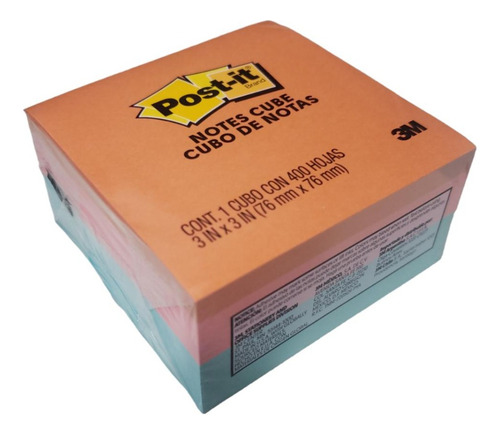 Imagen 2 de 3 de Notas Adhesivas Post It Colores 76mm X 76 Mm X 400 Hojas