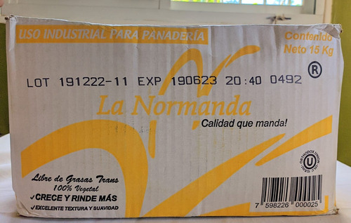 Margarina/manteca/ Levadura/productos Para Panadería Y Paste